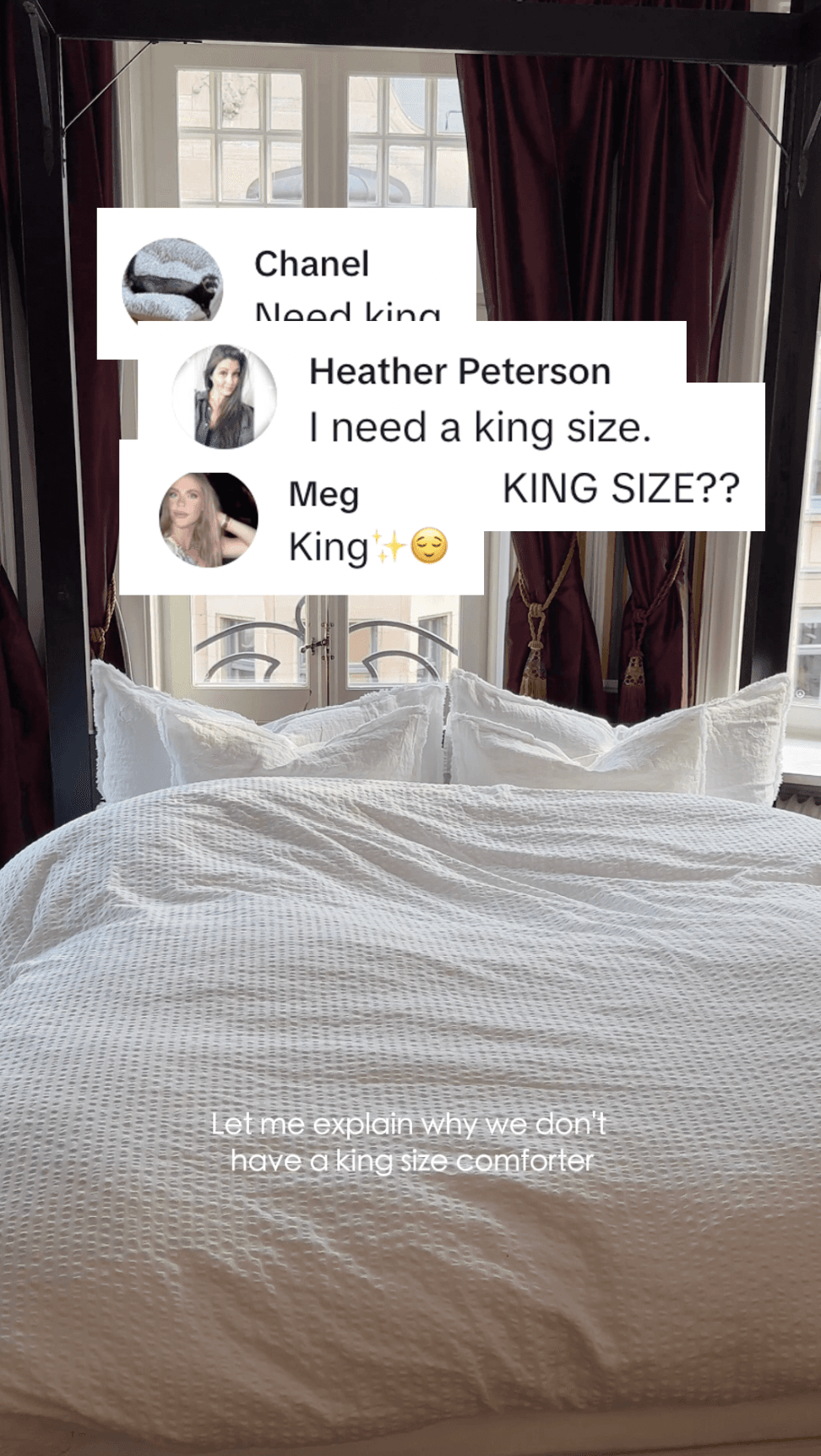 Why we don't have a king size duvet.